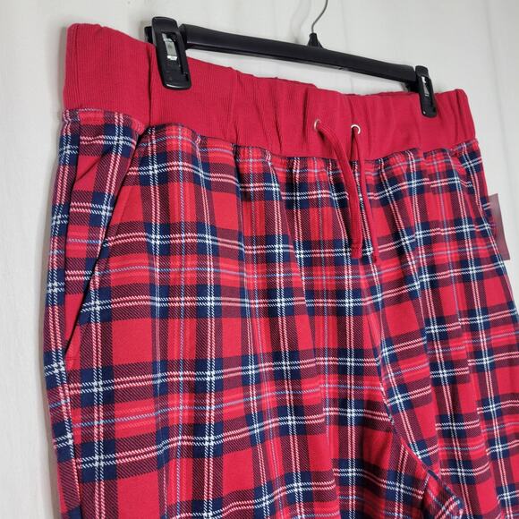 Charter Club Men's Printed Jogger Pants Cardinal Holiday Plaid NWT Plus Size XXL - Picture 5 of 8